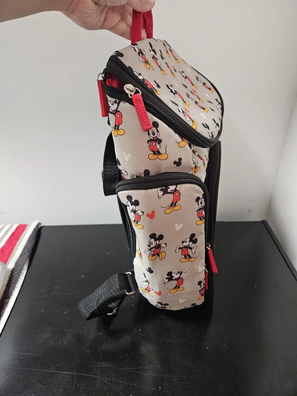 Disney Mickey Mouse Kids Backpack - Black & Beige